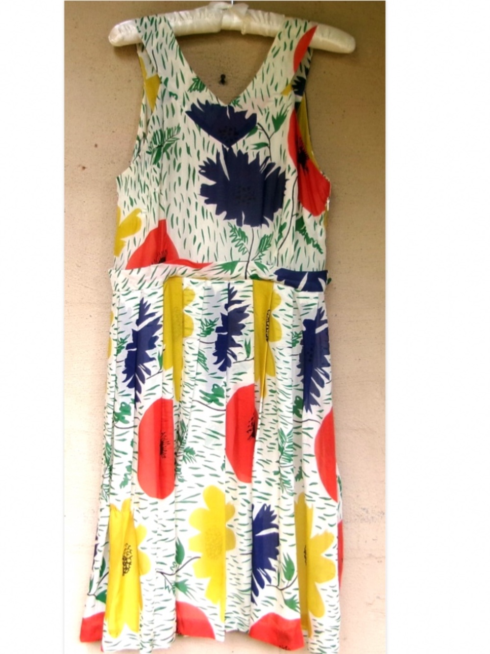 Anthropologie Girls from Savoy "Primary Blooms" Silk Dress   Size 8